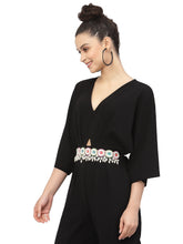 Mandala Embellished Velvet Wide Belt